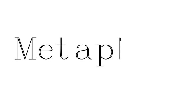 Metaphor Animated Handwriting Text in Serif Fonts and Weights