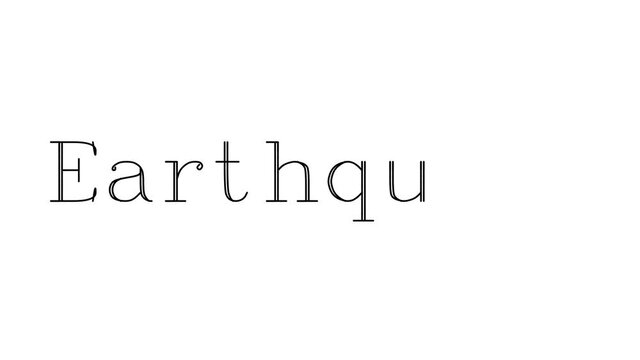 Earthquake Animated Handwriting Text in Serif Fonts and Weights