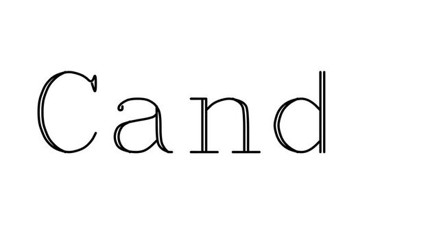 Candy Animated Handwriting Text in Serif Fonts and Weights