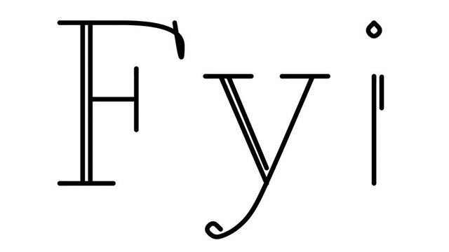Fyi Animated Handwriting Text in Serif Fonts and Weights