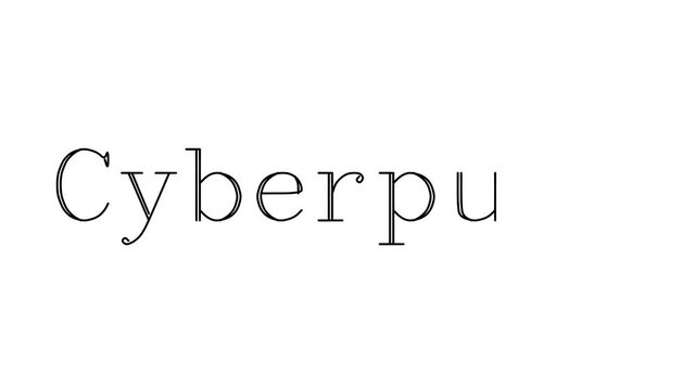 Cyberpunk Animated Handwriting Text in Serif Fonts and Weights