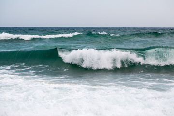 wave breaking on the beach