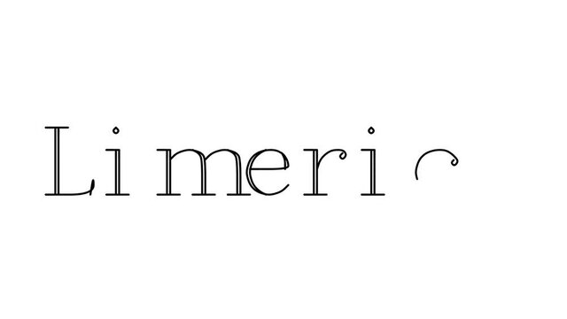 Limerick Animated Handwriting Text in Serif Fonts and Weights