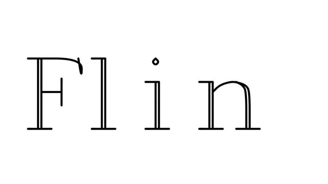 Flint Animated Handwriting Text in Serif Fonts and Weights