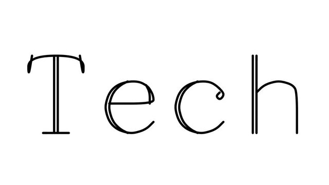 Tech Animated Handwriting Text in Serif Fonts and Weights