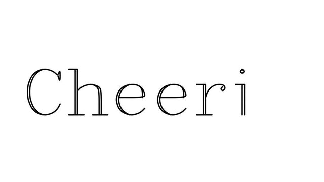 Cheerio Animated Handwriting Text in Serif Fonts and Weights
