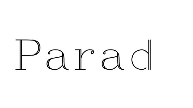 Parade Animated Handwriting Text in Serif Fonts and Weights