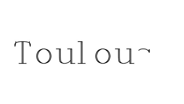 Toulouse Animated Handwriting Text in Serif Fonts and Weights
