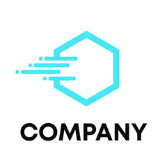fast hexagon logo design