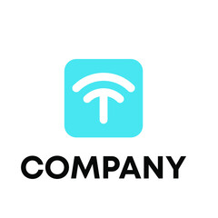 T signal logo design