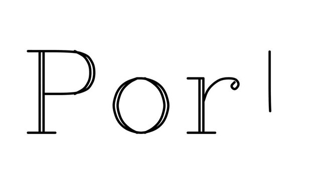 Port Animated Handwriting Text in Serif Fonts and Weights