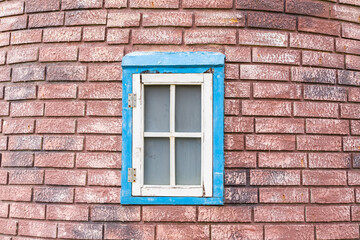Fototapeta na wymiar Wooden window village cottage house