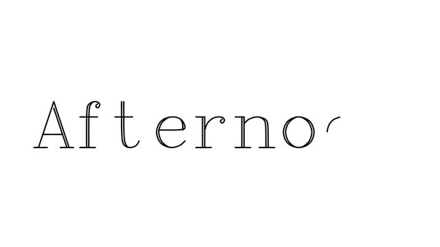 Afternoon Animated Handwriting Text in Serif Fonts and Weights