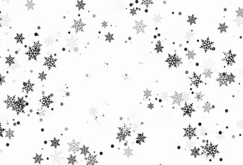 Light Gray vector pattern with christmas snowflakes.