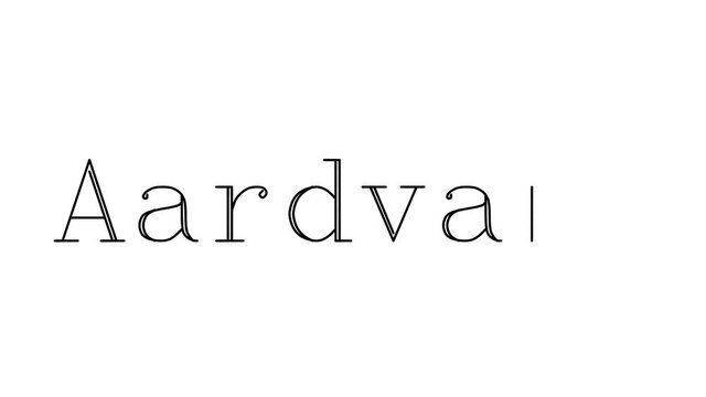 Aardvark Animated Handwriting Text in Serif Fonts and Weights