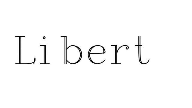 Liberty Animated Handwriting Text in Serif Fonts and Weights