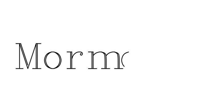 Mormons Animated Handwriting Text in Serif Fonts and Weights