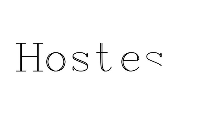 Hostess Animated Handwriting Text in Serif Fonts and Weights