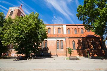 Gothic style cathedral dedicated to apostles Saint Peter and Saint Paul, Kaunas, Lithuania