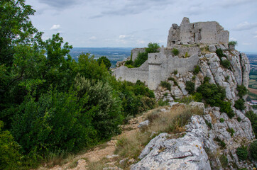 Fototapeta na wymiar Crussol Castle, Saint-Péray, Ardèche, Auvergne, France