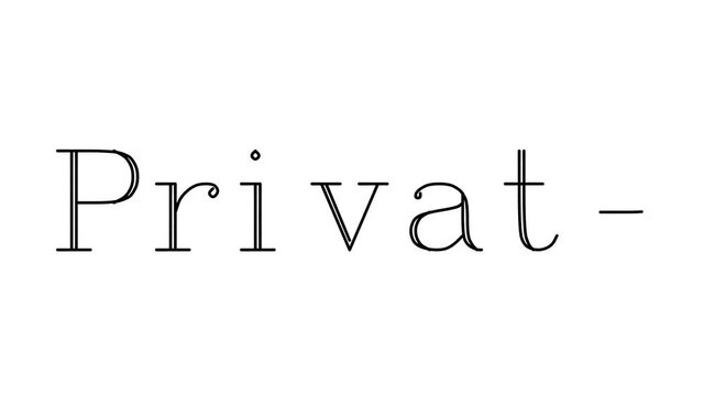 Private Animated Handwriting Text in Serif Fonts and Weights