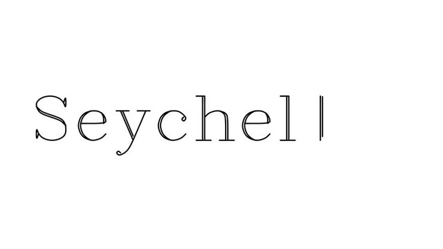 Seychelles Animated Handwriting Text in Serif Fonts and Weights