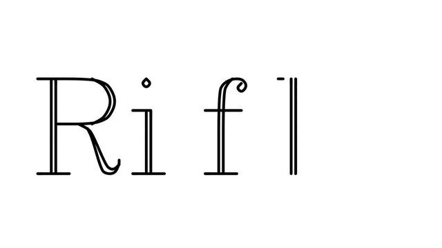 Rifle Animated Handwriting Text in Serif Fonts and Weights