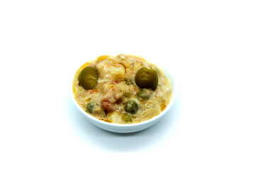 Typical Spanish appetizer of Russian salad