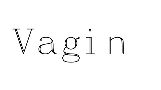 Vagina Animated Handwriting Text in Serif Fonts and Weights