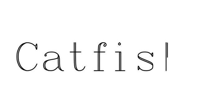 Catfish Animated Handwriting Text in Serif Fonts and Weights