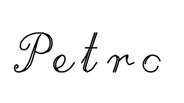 Petra Decorative Handwriting Animation in Six Cursive and Gothic Fonts