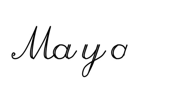 Mayan Decorative Handwriting Animation in Six Cursive and Gothic Fonts