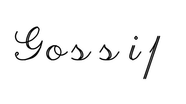 Gossip Decorative Handwriting Animation in Six Cursive and Gothic Fonts
