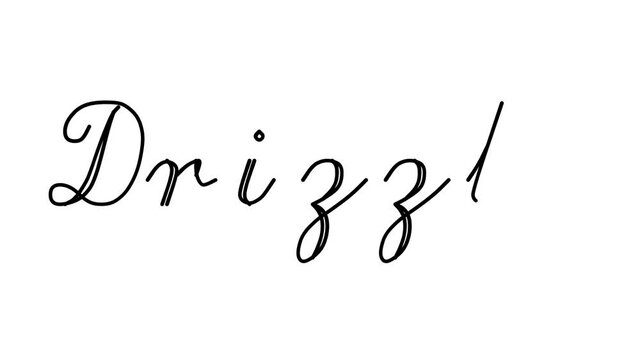 Drizzle Decorative Handwriting Animation in Six Cursive and Gothic Fonts