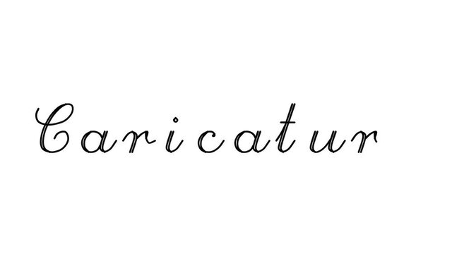 Caricature Decorative Handwriting Animation in Six Cursive and Gothic Fonts