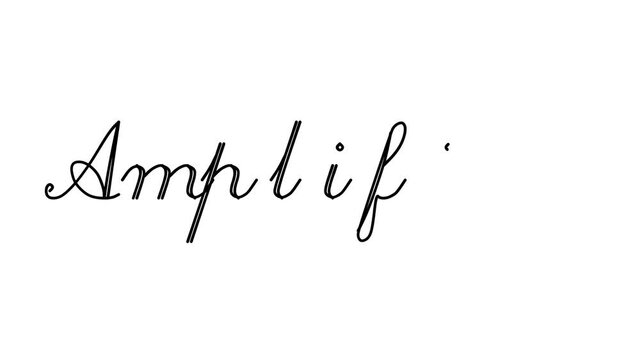 Amplifier Decorative Handwriting Animation in Six Cursive and Gothic Fonts