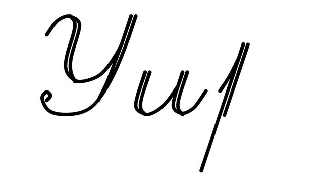Yup Decorative Handwriting Animation in Six Cursive and Gothic Fonts