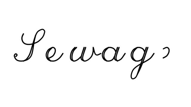 Sewage Decorative Handwriting Animation in Six Cursive and Gothic Fonts