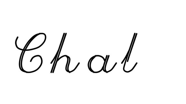 Chalk Decorative Handwriting Animation in Six Cursive and Gothic Fonts