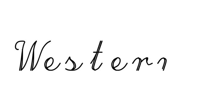 Western Decorative Handwriting Animation in Six Cursive and Gothic Fonts