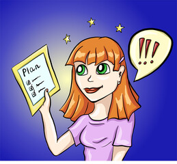 Concept of successful task completion, effective work planning, time management. Organize agenda.