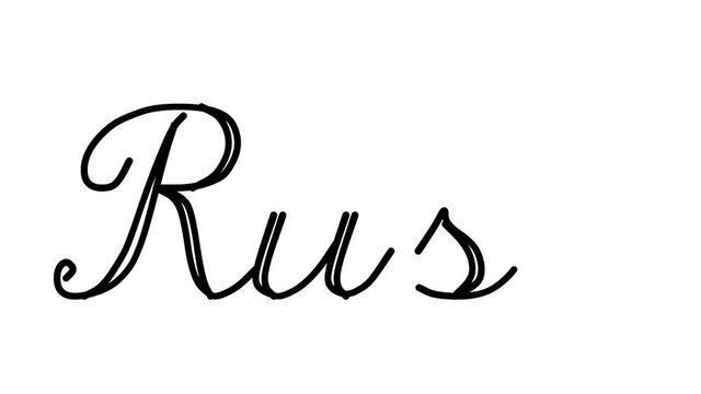 Rust Decorative Handwriting Animation in Six Cursive and Gothic Fonts