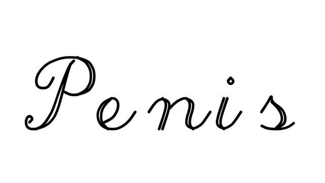 Penis Decorative Handwriting Animation in Six Cursive and Gothic Fonts
