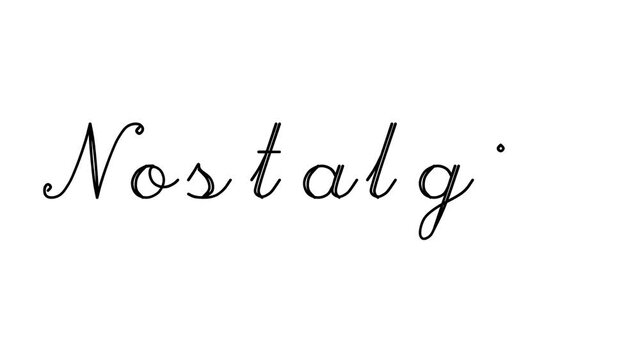 Nostalgia Decorative Handwriting Animation in Six Cursive and Gothic Fonts