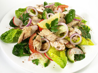 Mixed Salad with grilled Mackerel