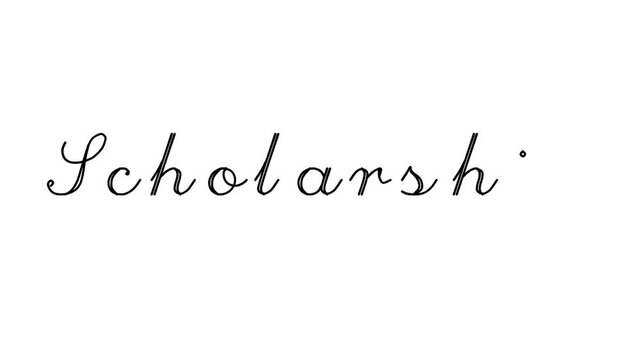 Scholarship Decorative Handwriting Animation in Six Cursive and Gothic Fonts