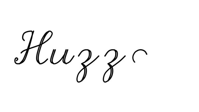 Huzzah Decorative Handwriting Animation in Six Cursive and Gothic Fonts