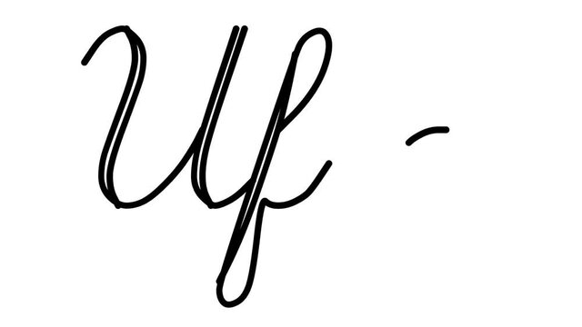 Ufo Decorative Handwriting Animation in Six Cursive and Gothic Fonts