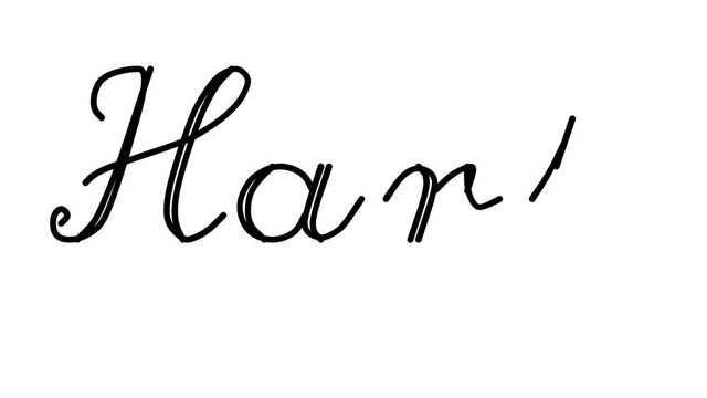 Harp Decorative Handwriting Animation in Six Cursive and Gothic Fonts