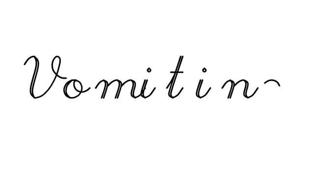 Vomiting Decorative Handwriting Animation in Six Cursive and Gothic Fonts